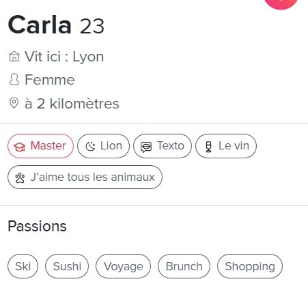 bio pour homme tinder